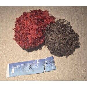Plymouth Yarn Joy Prism Novelty Ribbon Yarn Lot of 2 Rust Brown 100g Each